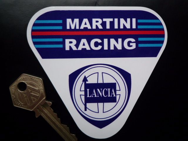 Martini Racing Lancia. Triangle Sticker. 12".