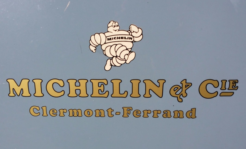 Michelin Vintage Style Van Door / Lightbox Stickers. Set #1. 17.5".