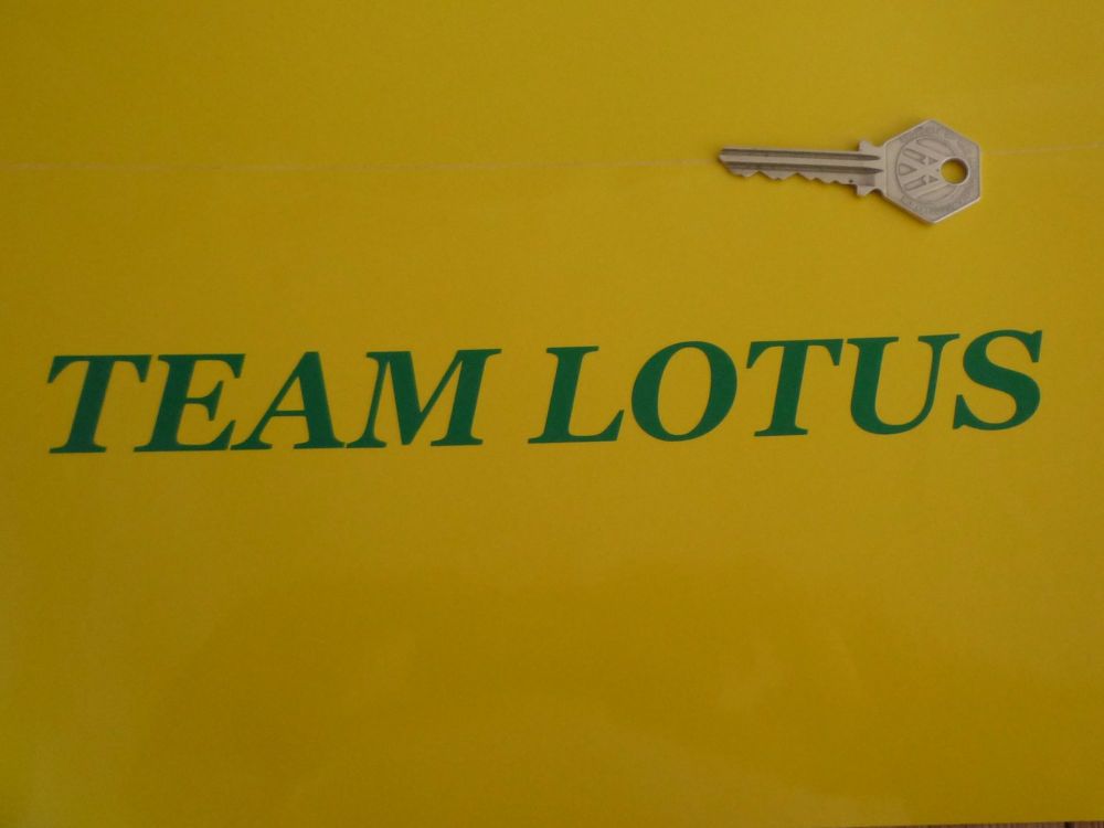 Team Lotus Serif Text Style Cut Vinyl Sticker. 14.5".