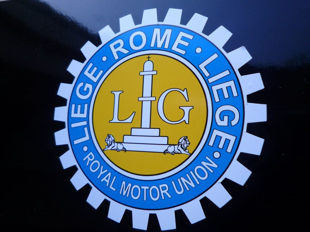 Liege Rome Liege Royal Motor Union Sticker. 3.25".