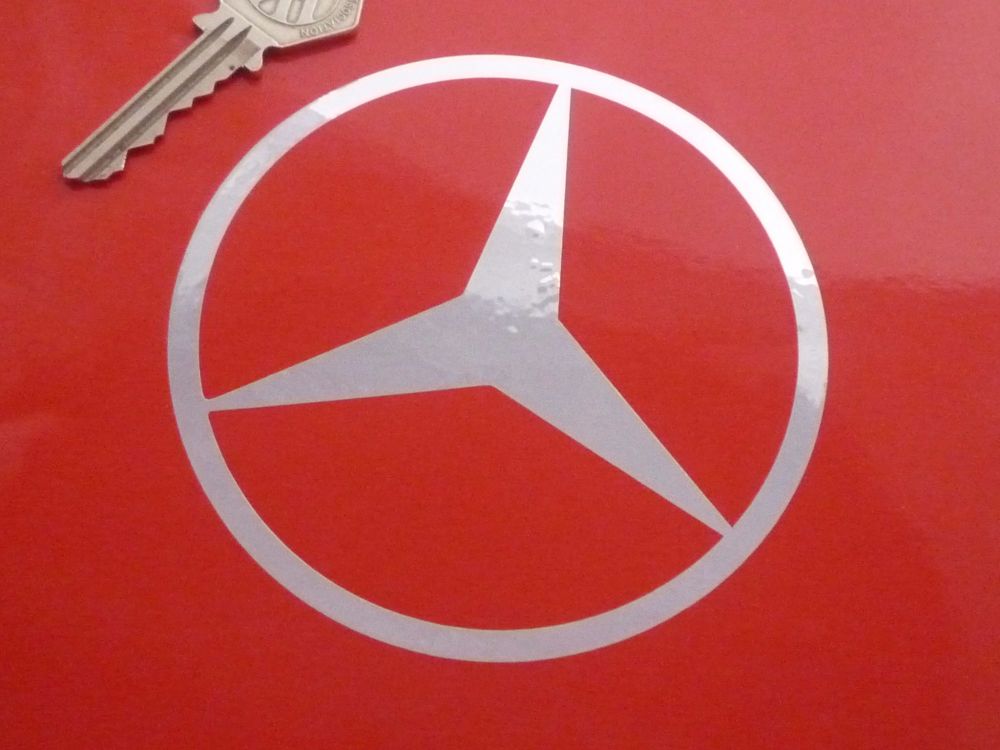 Mercedes Simple Logo Cut Vinyl Sticker. 10".