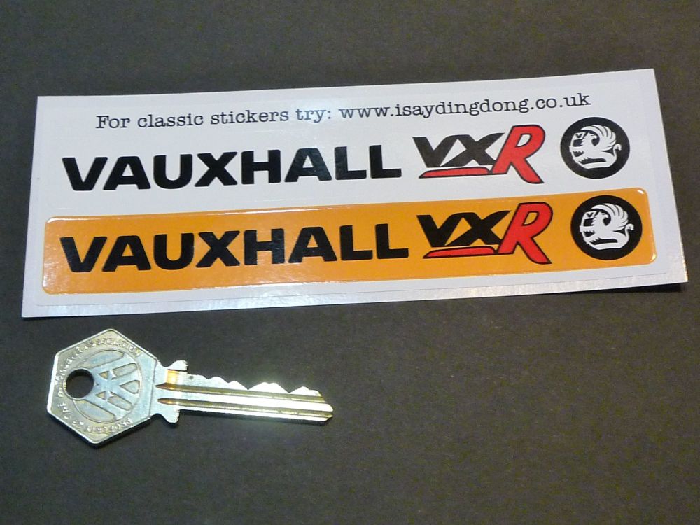 Vauxhall VXR Number Plate Dealer Logo Cover Stickers. 5.5" Pair.