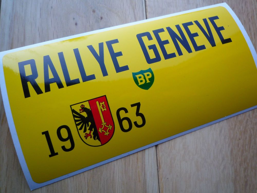 Rallye Geneve 1963 Oblong Rally Plate Sticker. 6".