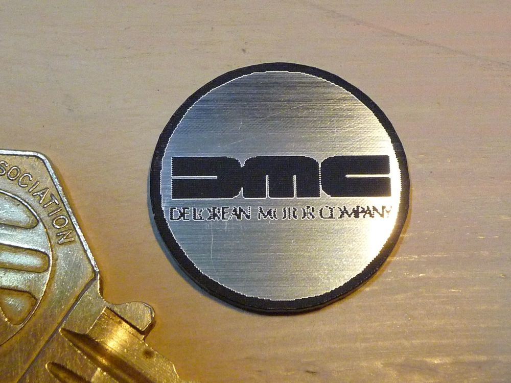DELOREAN Logo Style Self adhesive Laser Car Badge 25mm