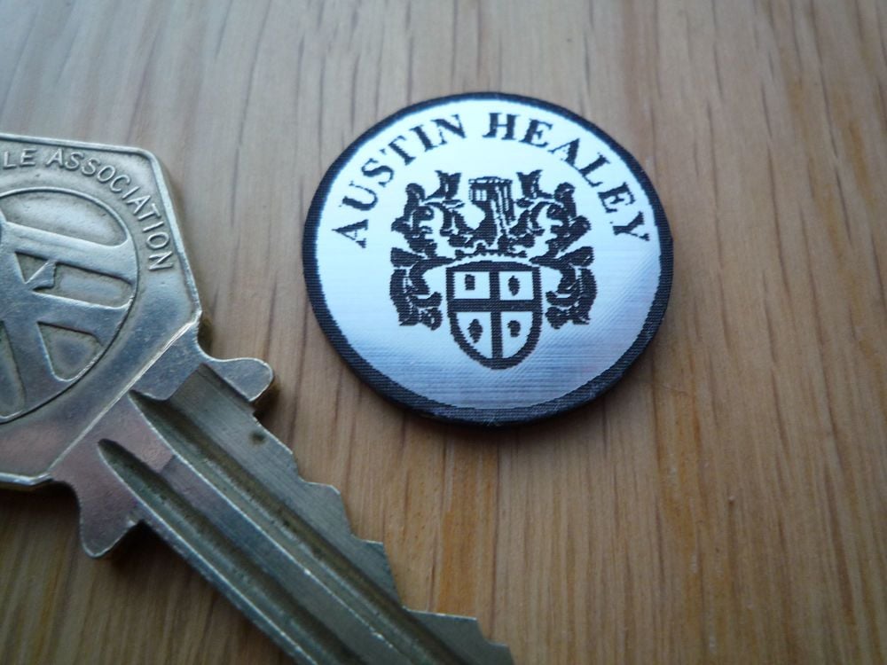 Austin Healey Logo Style Self Adhesive Laser Car Badge. 25mm.