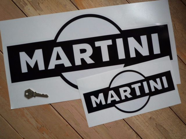 Martini Black & Clear Sticker. 18".