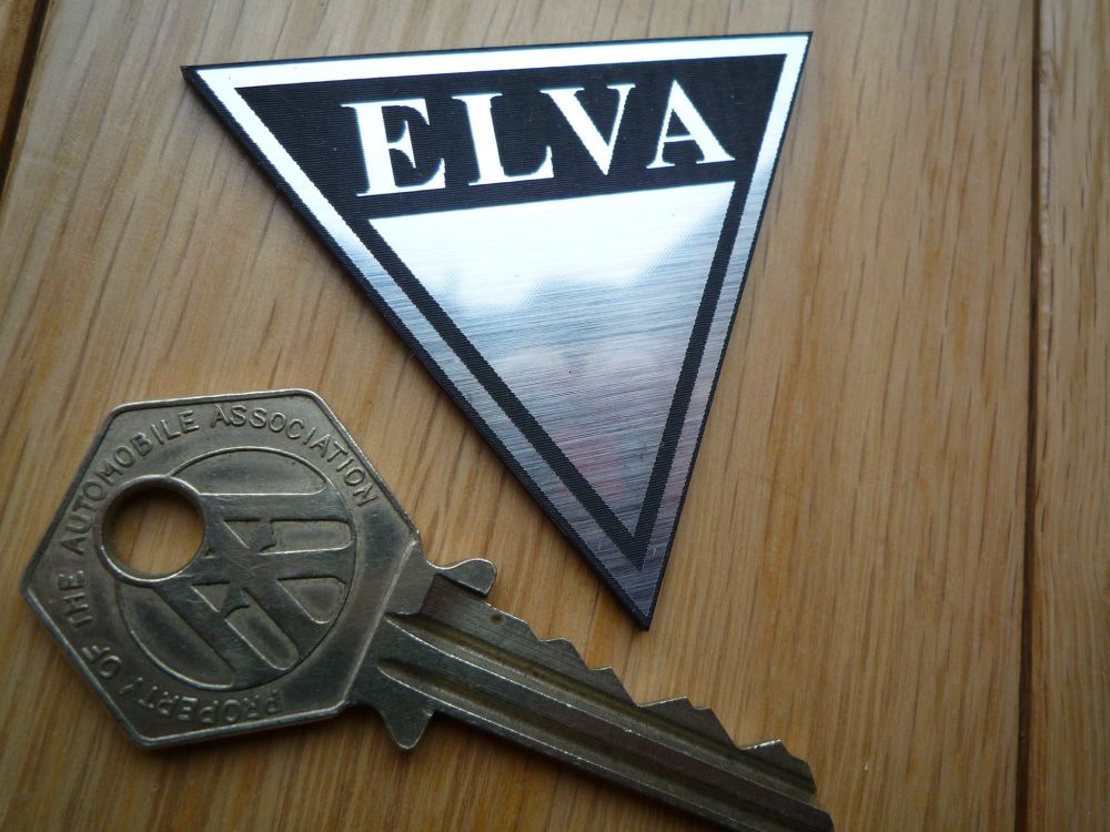 Elva Self Adhesive Car Badge. 2".