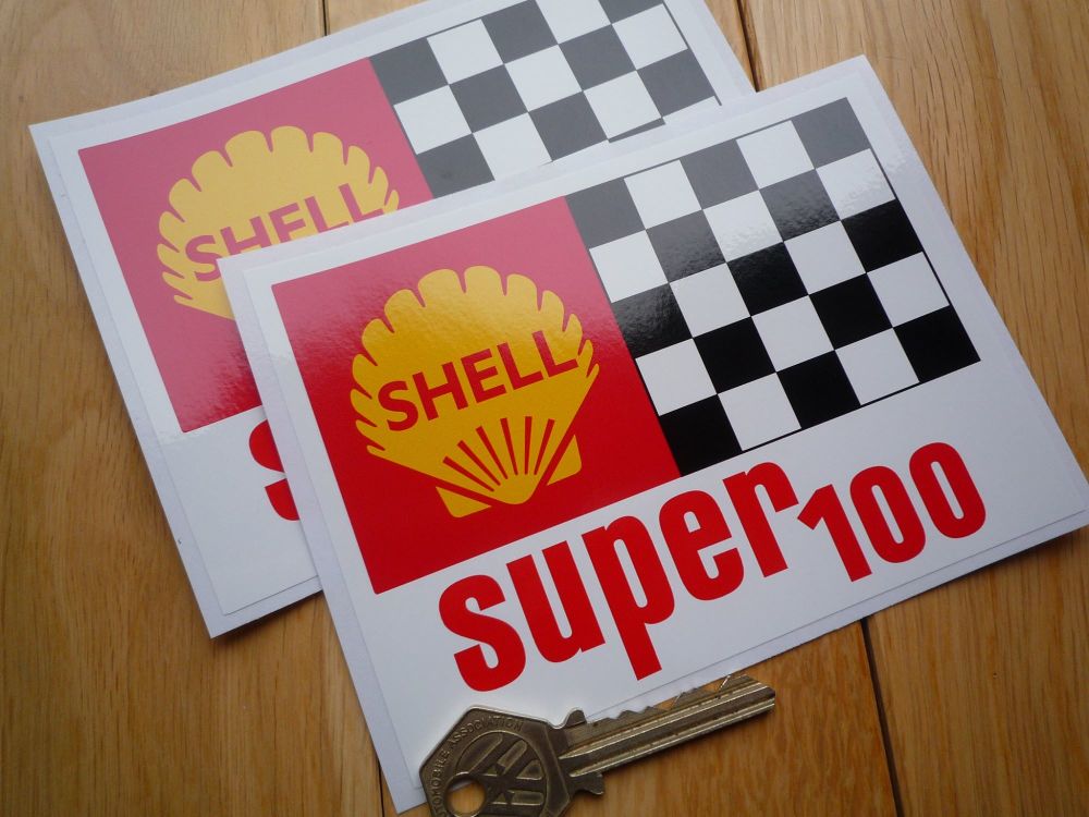Shell Super 100 Oblong Stickers - 5" Pair