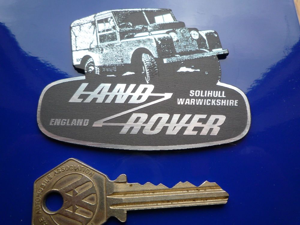 Land Rover Defender & Logo Shaped Fridge Magnet. 3".