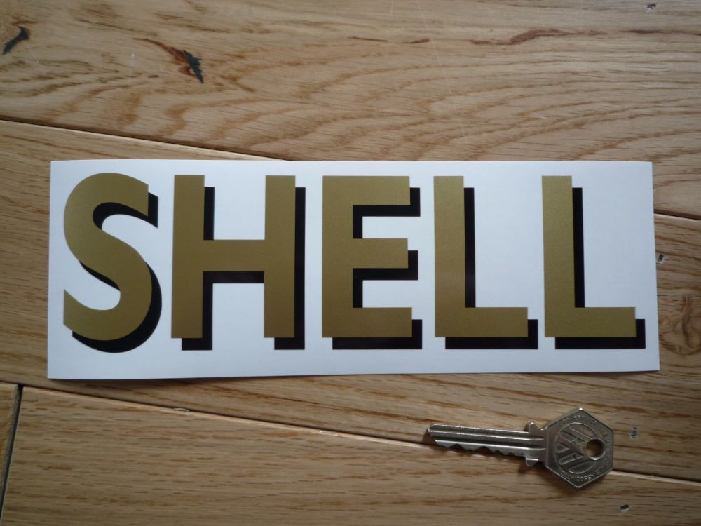Shell Shaded Style Cut Text Sticker. 16".