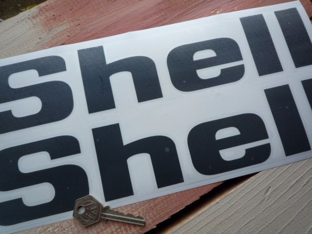 Shell Cut Out Angular Text Stickers - 4", 6", 8", 9", 10", or 12" Pair