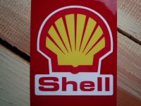 Shell Modern Logo & Text Shaped Sticker. 11.5".