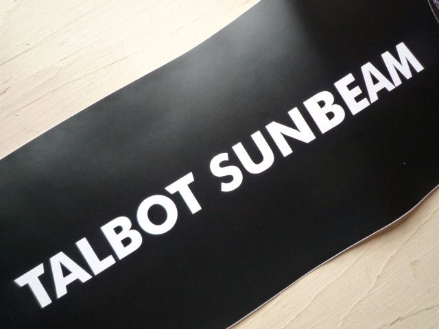 Talbot Sunbeam Cut Vinyl Sticker. 31".