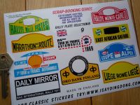Classic Rally Plate Scrapbooking Stickers Small Scale Rallying Labels. Set of 10. #9.