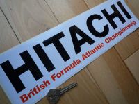 Hitachi British Formula Atlantic Championship Oblong Sticker. 14".