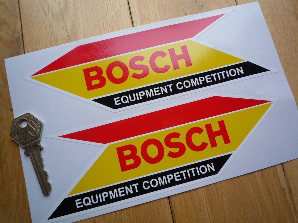 Bosch Equipment Competition Arrow Head Style Stickers. 8" or 13" Pair.