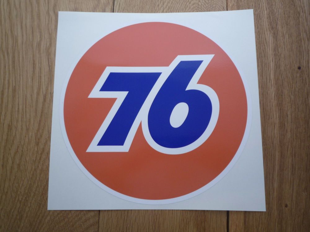 Union 76 Circular '76' Orange Sticker. 12