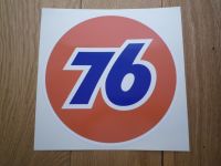 Union 76 Circular '76' Orange Sticker. 12".