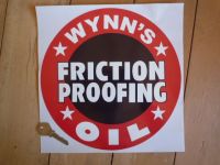 Wynn's Friction Proofing Oil Circular Sticker. 10" or 12".