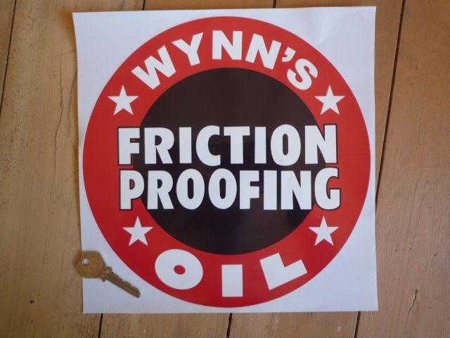 Wynn's Friction Proofing Oil Circular Sticker. 7