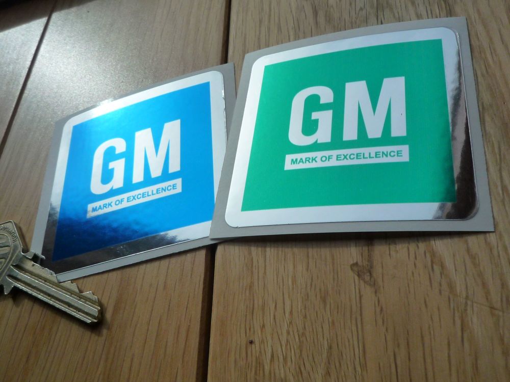 General Motors GM Door Shut/Hood/Bonnet Slam Foil Sticker. 2.5".