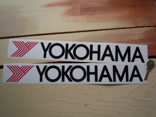 Yokohama 'Y' Oblong Stickers. 16.5" Pair.