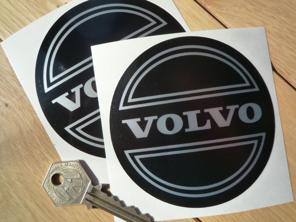 Volvo Black & Silver Circular Sticker - 90mm or 110mm