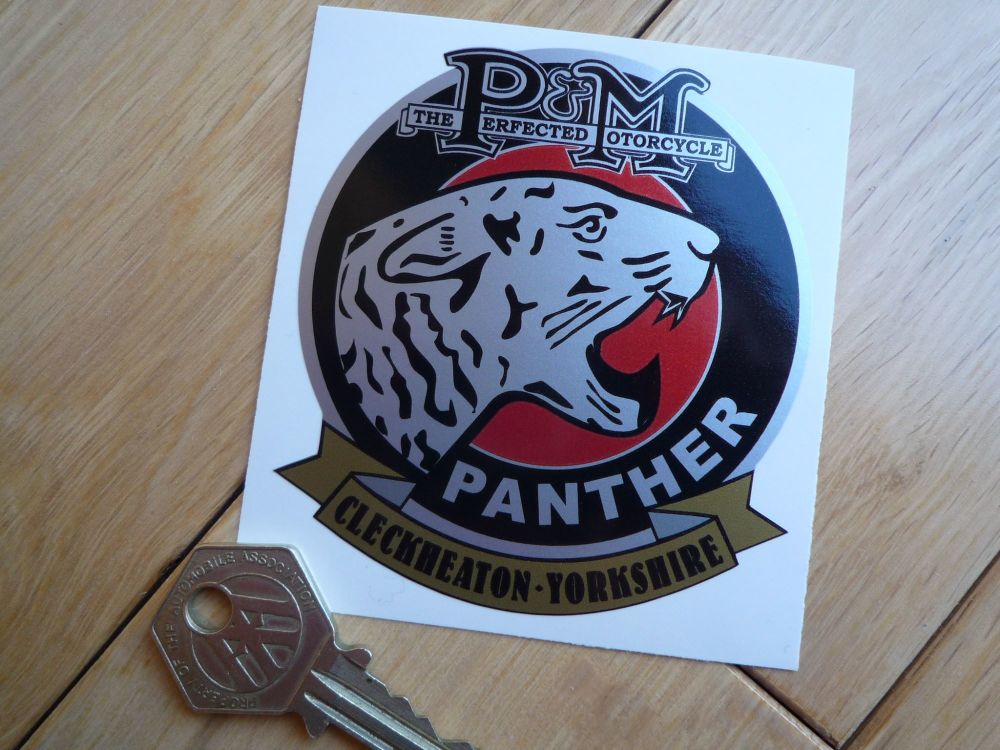 Panther Phelon & Moore, Cleckheaton - Yorkshire Panthers Head Sticker. 3".
