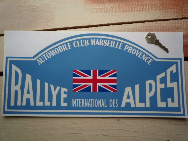 Rallye International Des Alpes Rally Plate Style Sticker. 16".