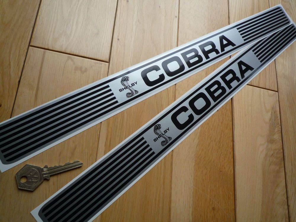 AC Cobra Shelby Kickplate Sill Stickers. 20" Pair.