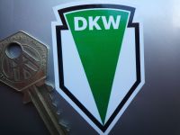 DKW Black, Green & White Shield Shaped Stickers. 2