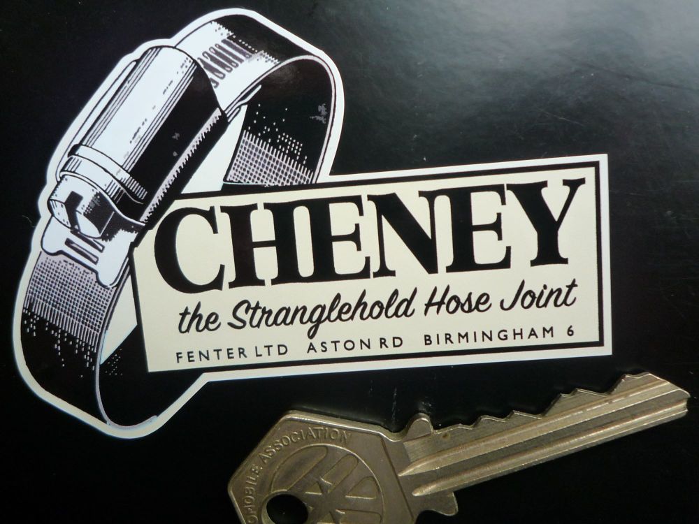 Cheney 'The Stranglehold Hose Clip'' Shaped Sticker. 3