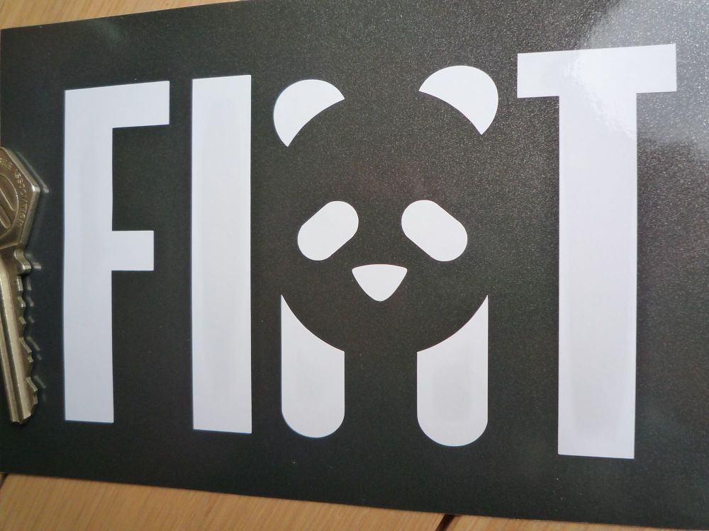 Fiat Panda Cut Text & Logo Sticker. 5".
