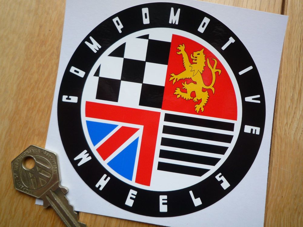 Compomotive Wheels Coloured Circular Stickers. 105mm