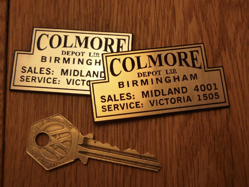 Colmore Depot Dealer Self Adhesive Car Badge. 2.5