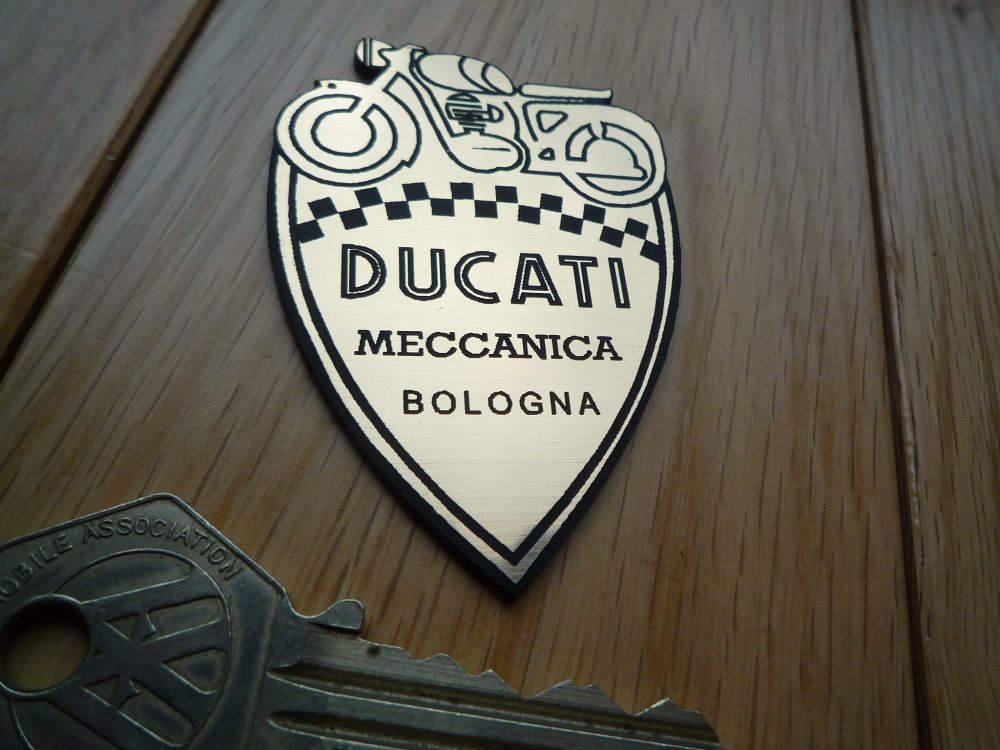 Ducati Meccanica Bologna Shield Style Laser Cut self adhseive body badge. 2
