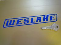 Weslake Slanted Oblong Cut Vinyl Stickers - 6" or 7.5" Pair