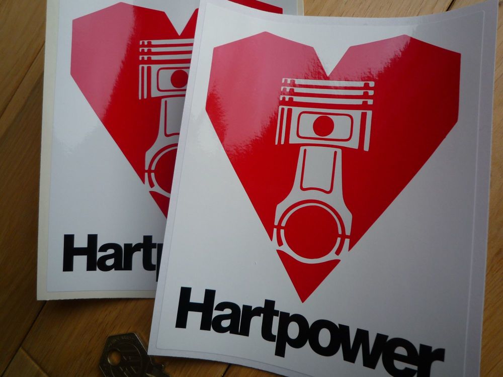 Hartpower Black Text Car Stickers 5.5" Pair