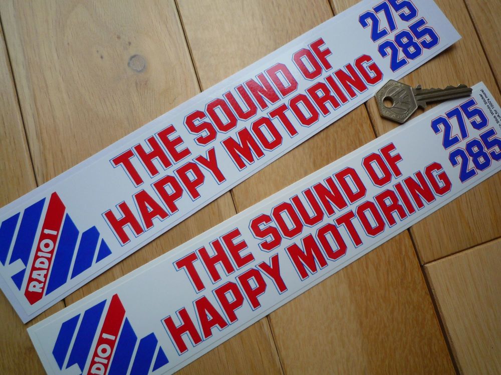 BBC Radio 1 "The Sound of Happy Motoring" Sticker. 11".