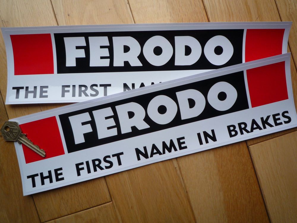 Ferodo 'The First Name In Brakes' Large Oblong Stickers. 13