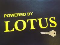 Powered By Lotus Cut Vinyl Sticker. 8.5".