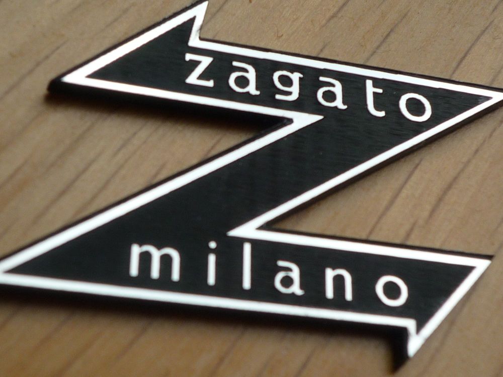 Zagato Milano Style Laser Cut Self Adhesive Body Badge. 1.5".