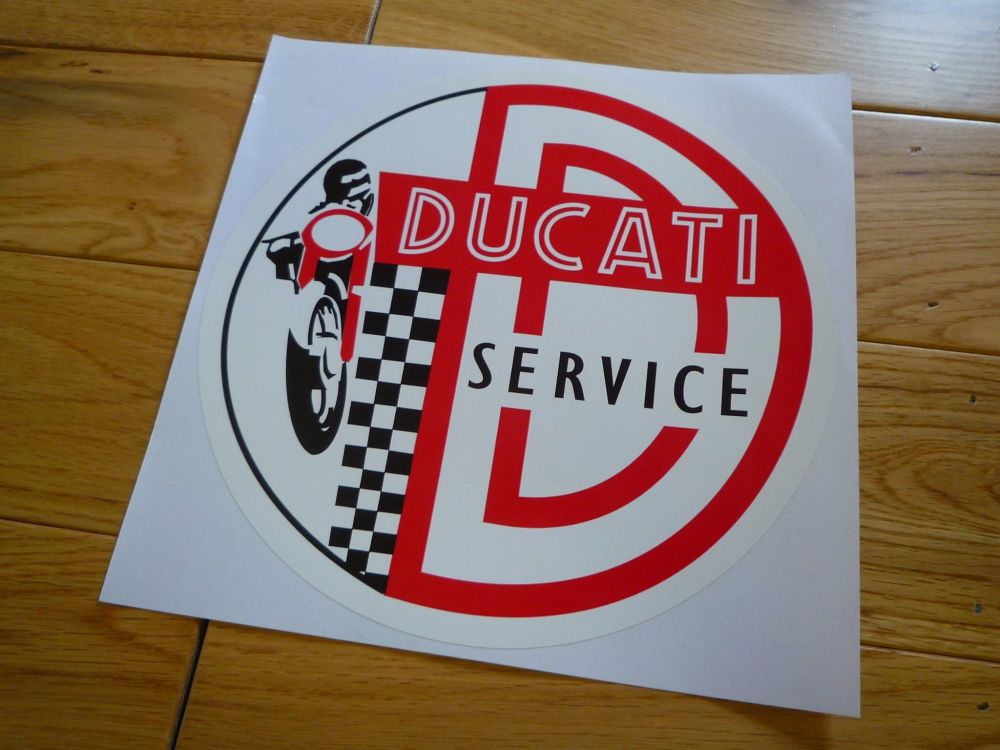 Ducati Circular Service Sticker. 20".