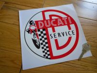 Ducati Circular Service Sticker. 8".