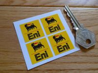 Eni Yellow Stickers. Set of 4. 1".