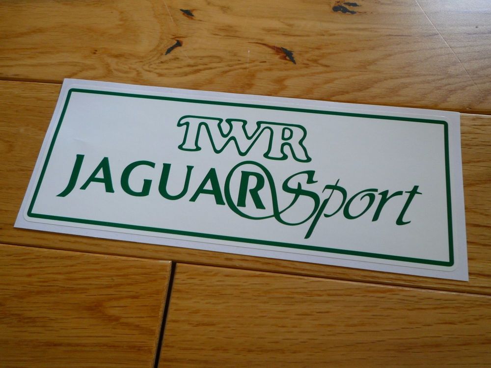 TWR Jaguar Sport Oblong Sales & Service Workshop Sticker. 23.5