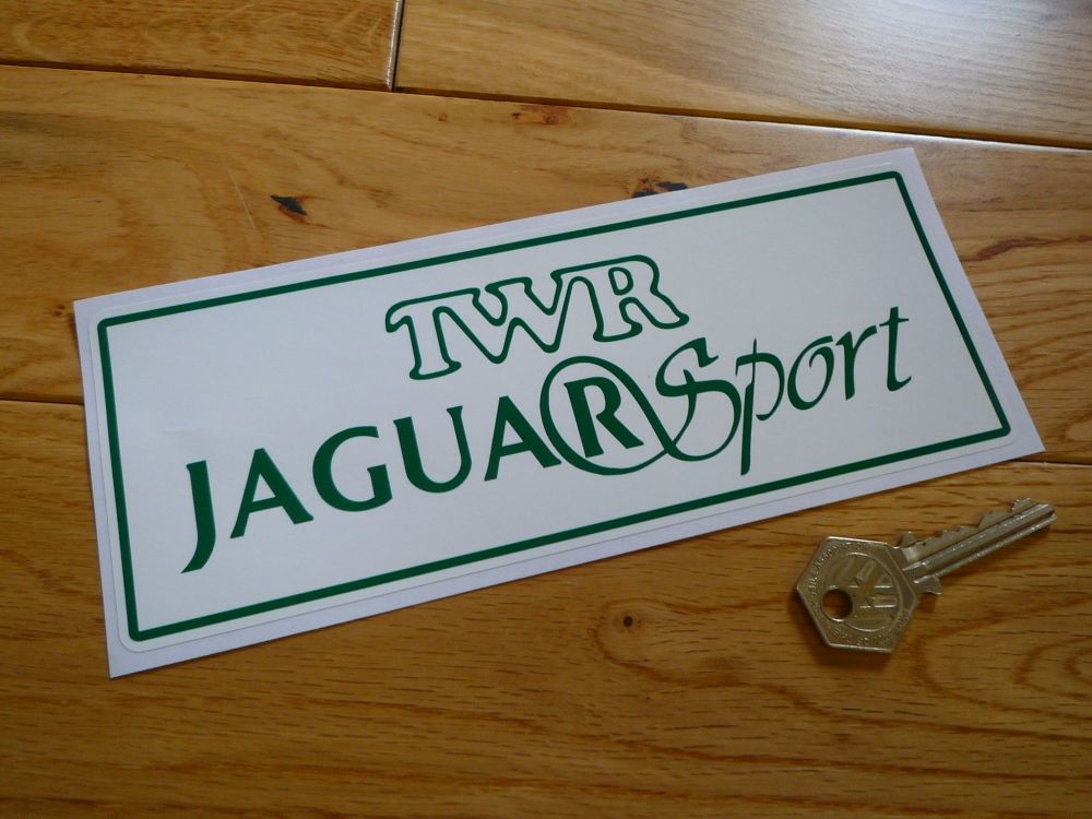 TWR Jaguar Sport Oblong Sticker. 8".