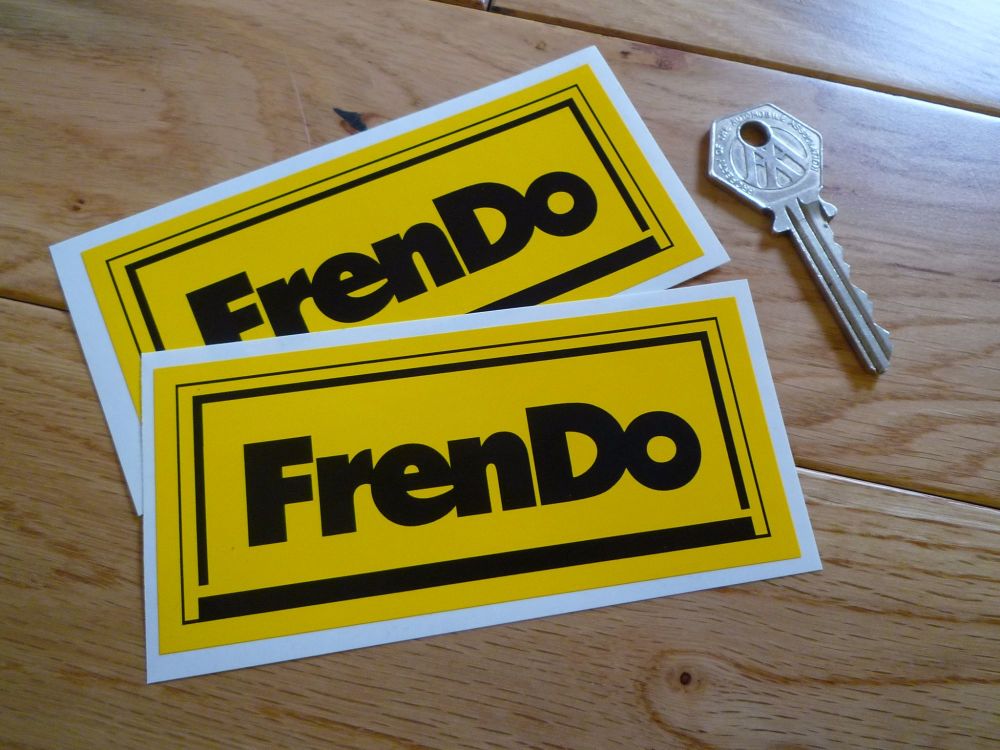 Frendo Black & Yellow Oblong Stickers. 4.5
