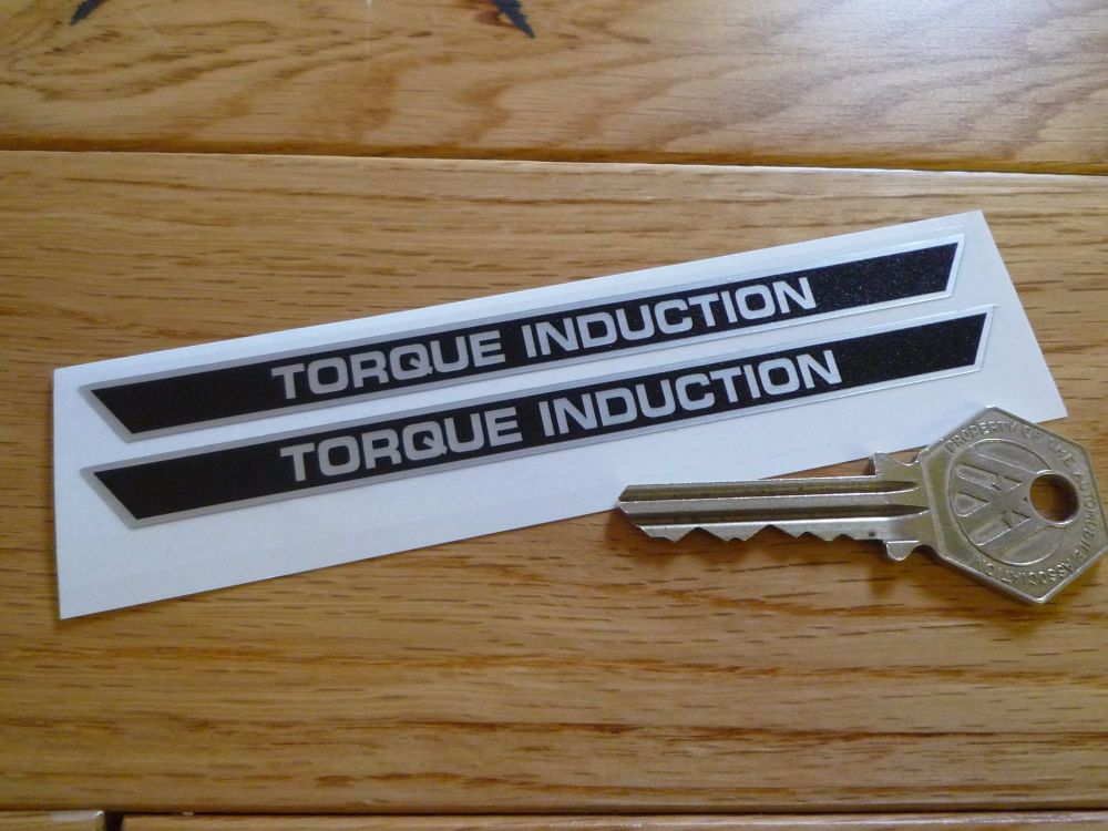 Yamaha Torque Induction Silver Foil Stickers. 5" Pair.