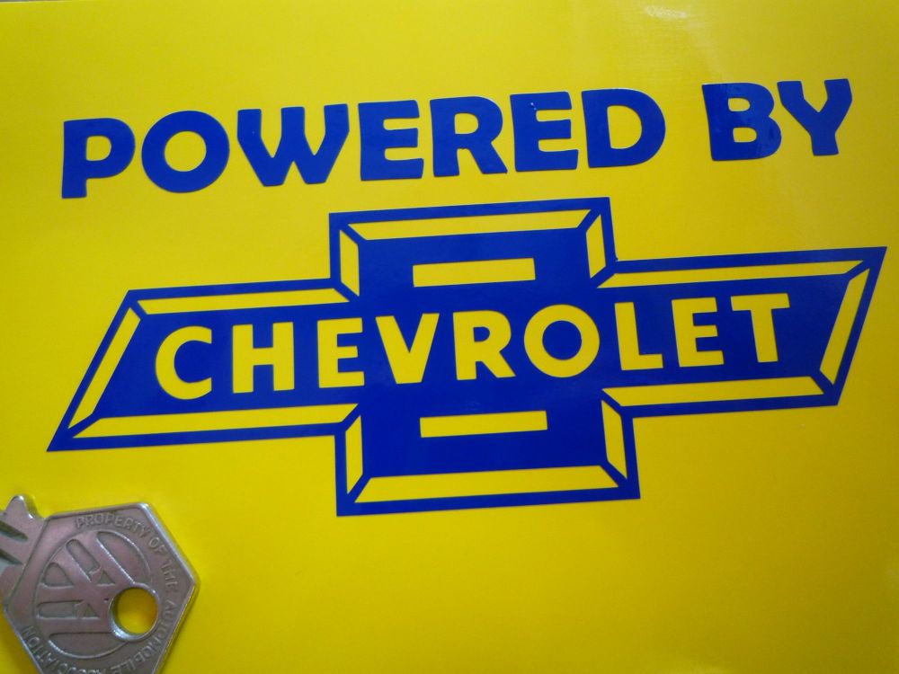 Powered By Chevrolet Cut Vinyl Sticker. 5